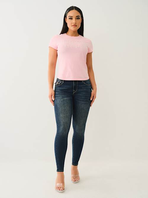 JENNIE MID RISE FLAP CURVY SKINNY JEAN