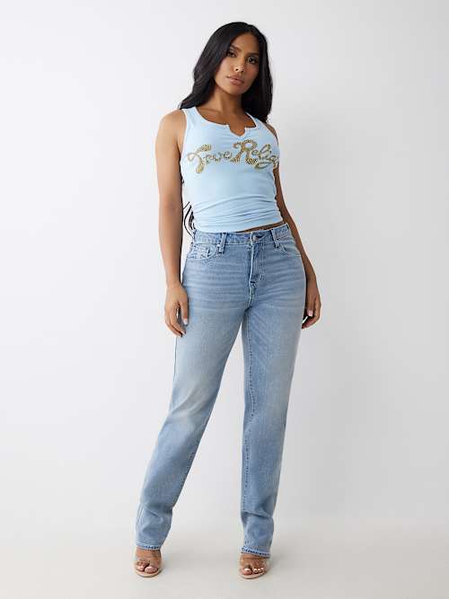 JEANS RECTOS SARAH DE TIRO ALTO