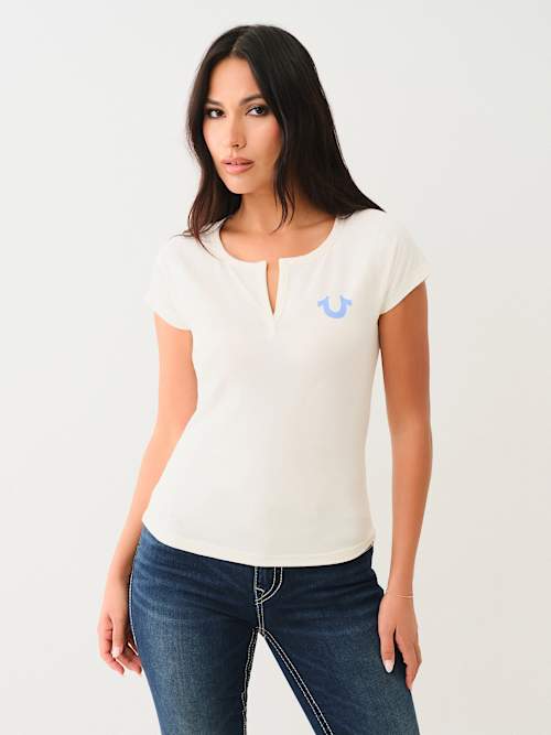 ФУТБОЛКА С ЛОГОТИПОМ HORSESHOE И РУКАВАМИ РЕГЛАН