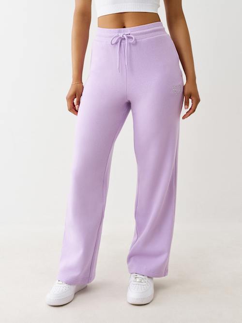 CRYSTAL HORSESHOE STRAIGHT LEG SWEAT PANT