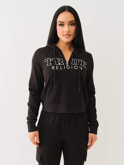 IRIDESCENT QUARTER ZIP HOODIE