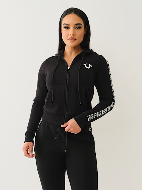 LOGO TAPING ZIP HOODIE