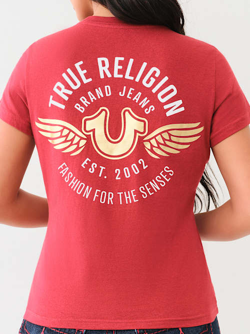 TRUE RELIGION WINGED HORSESHOE TEE