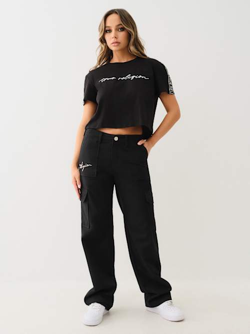 LOGO TAPING BOXY BABY TEE