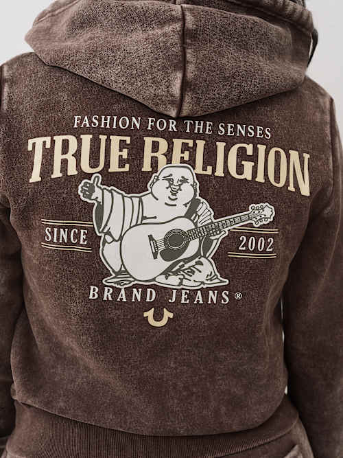 WASHED FLEECE ZIP HOODIE
