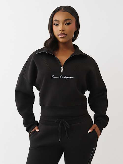 SCRIPT LOGO HALF-ZIP PULLOVER