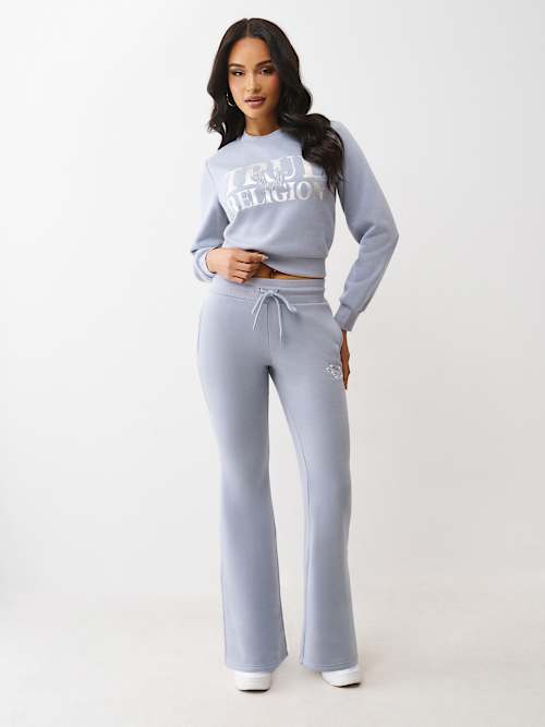 CRYSTAL HORSESHOE FLARE SWEATPANT