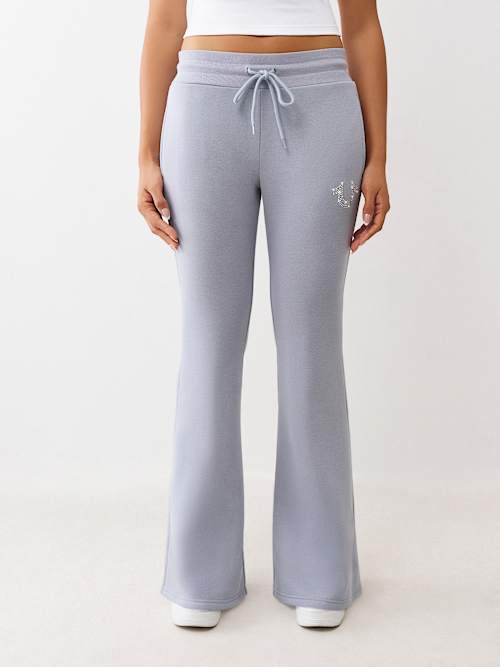 CRYSTAL HORSESHOE FLARE SWEATPANT