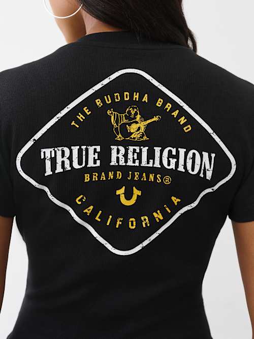 RIBBED LOGO BABY TEE