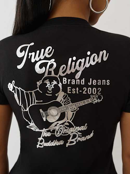 BUDDHA METALLIC CREW TEE