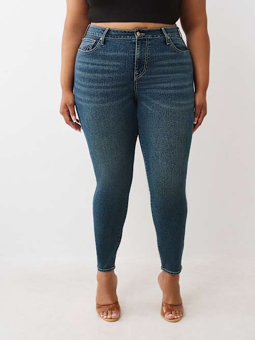 PLUS JENNIE STUDDED MID RISE CURVY SKINNY JEAN