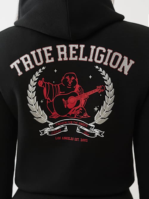 ТОЛСТОВКА С КАПЮШОНОМ НА МОЛНИИ С БАННЕРОМ БУДДЫ