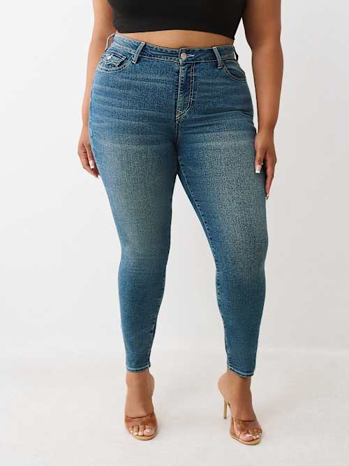 ДЖИНСЫ СРЕДНЕЙ ПОСАДКИ С ЗАВИТКАМИ PLUS JENNIE