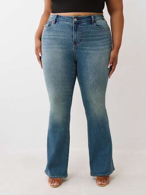 PLUS BECCA MID RISE FLAP BOOTCUT JEAN