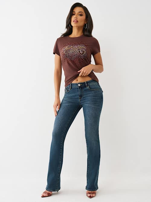 BECCA CRYSTAL FLAP BOOTCUT JEAN