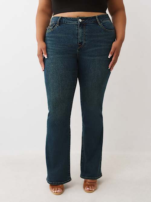 ДЖИНСЫ PLUS BECCA CRYSTAL FLAP BOOTCUT