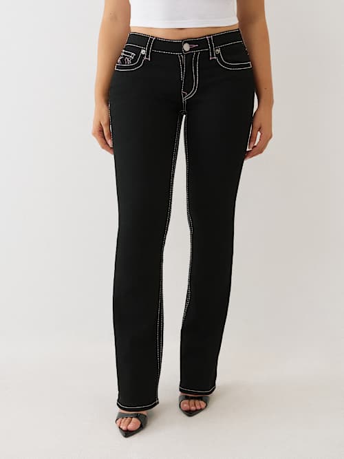 BECCA MID RISE BIG T BOOTCUT JEAN