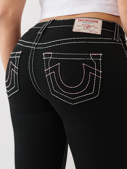 BECCA MID RISE BIG T BOOTCUT JEAN
