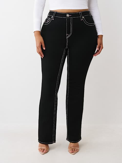 PLUS BECCA MID RISE BIG T BOOTCUT JEAN