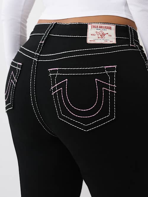 PLUS BECCA MID RISE BIG T BOOTCUT JEAN