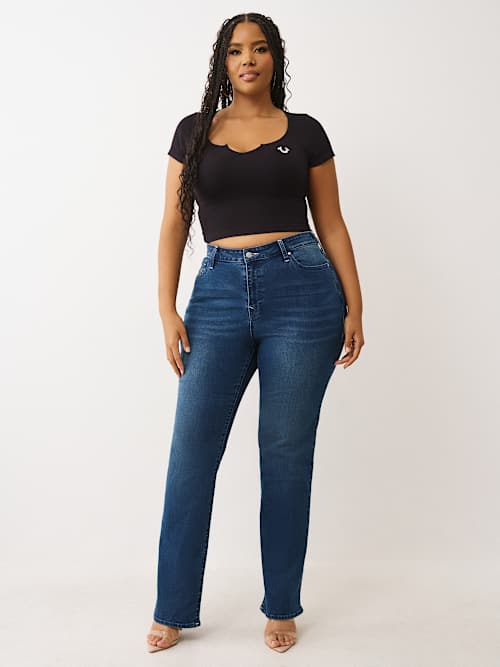 PLUS BILLIE MID RISE STRAIGHT JEAN