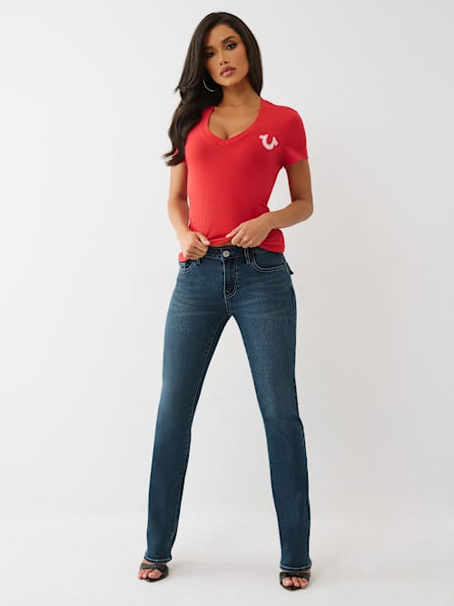 BILLIE MID RISE FLAP STRAIGHT JEAN
