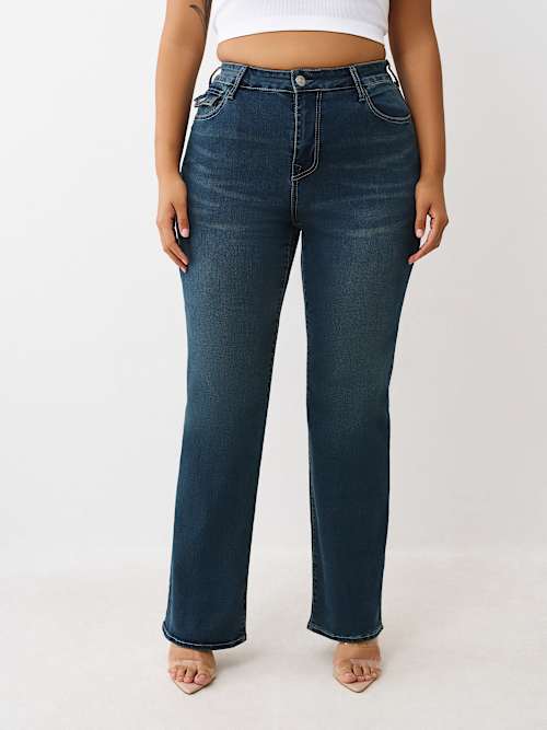 PLUS BILLIE MID RISE FLAP STRAIGHT JEAN