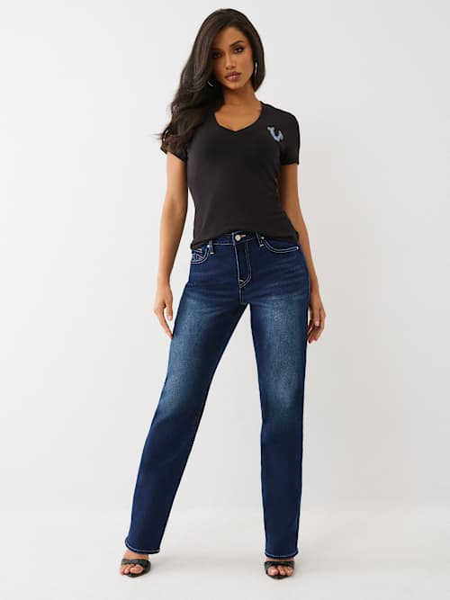 SARAH HIGH RISE STRAIGHT JEAN