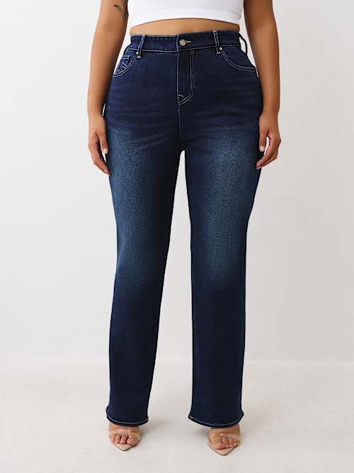 ПРЯМЫЕ ДЖИНСЫ С ВЫСОКОЙ ПОСАДКОЙ PLUS SARAH