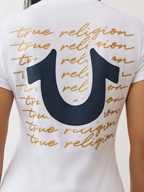 ФУТБОЛКА С V-ОБРАЗНЫМ ВЫРЕЗОМ И ЛОГОТИПОМ SCRIPT