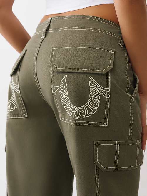 ДЕФОРМИРОВАННЫЕ БРЮКИ-КАРГО В ВИДЕ ПОДКОВЫ