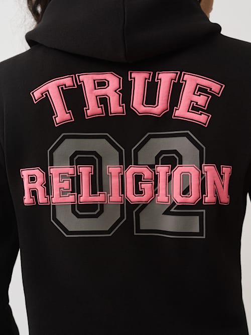 ТОЛСТОВКА С КАПЮШОНОМ НА МОЛНИИ С КОНТРАСТНОЙ СТРОЧКОЙ