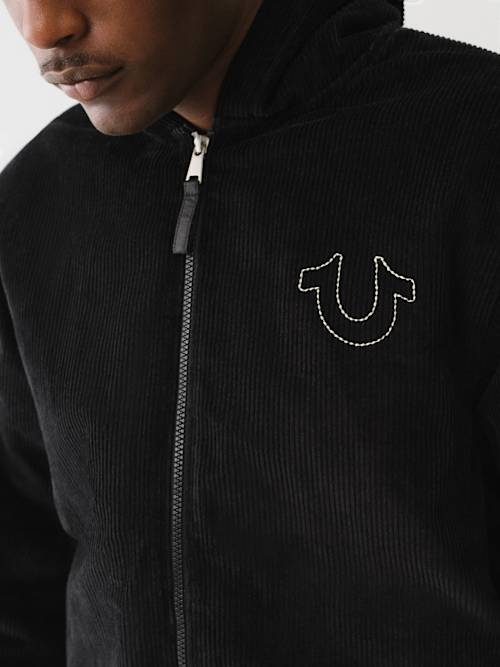 HORSESHOE CORDUROY HOODED JACKET