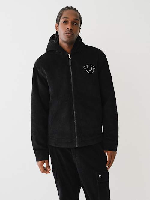 HORSESHOE CORDUROY HOODED JACKET