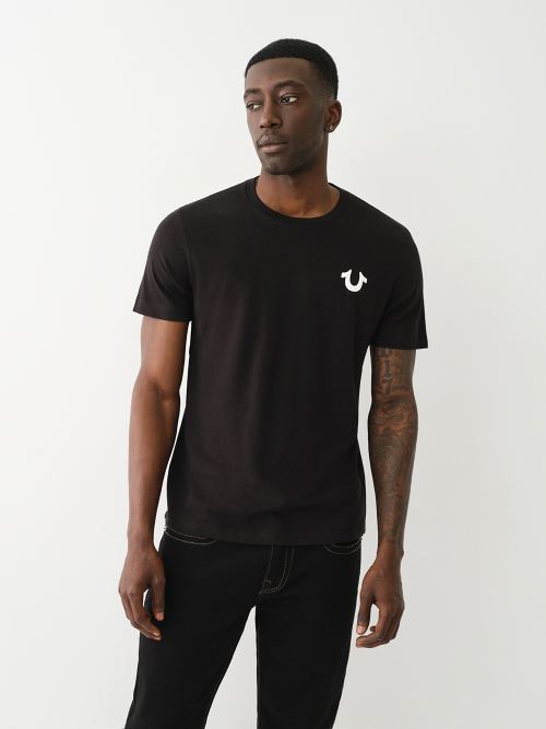 black and yellow true religion shirt