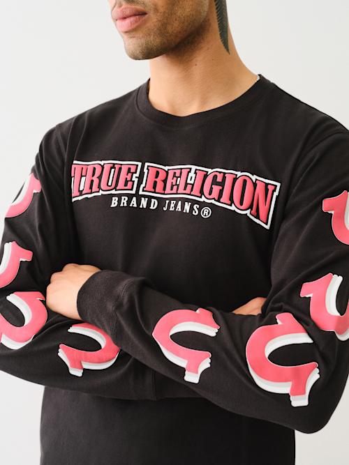 CAMISETA DE MANGA LARGA CON HERRADURAS REPETIDAS