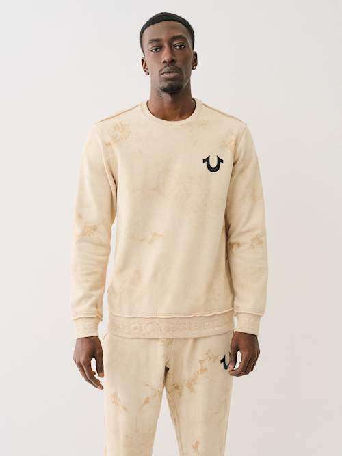 DEBOSSED LOGO RAW TRIM SWEATSHIRT