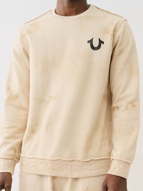 СВИТШОТ С ЛОГОТИПОМ DEBOSSED LOGO RAW TRIM SWEATSHIRT