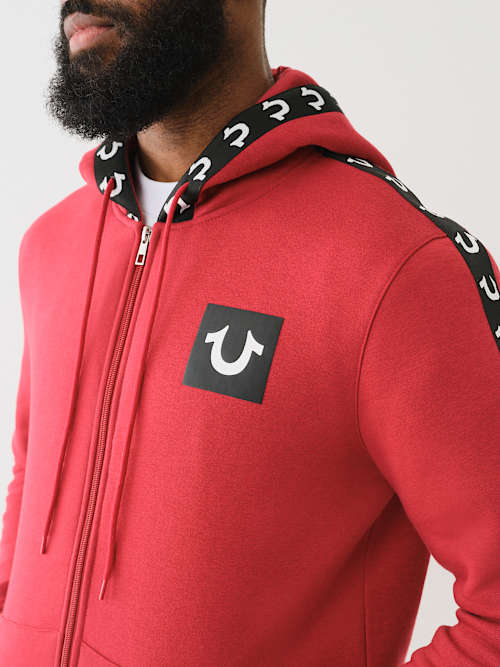 LOGO TAPE TRIM ZIP HOODIE | True Religion
