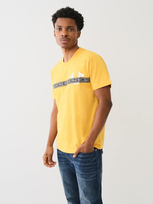 METALLIC LOGO TAPING TEE