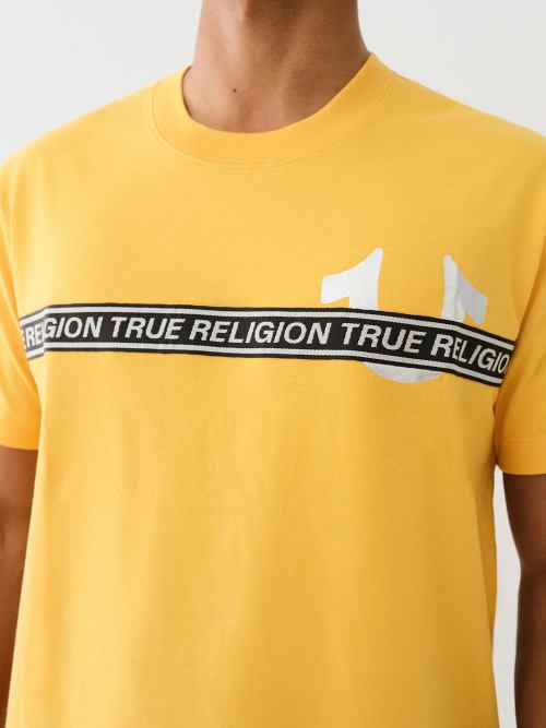 METALLIC LOGO TAPING TEE