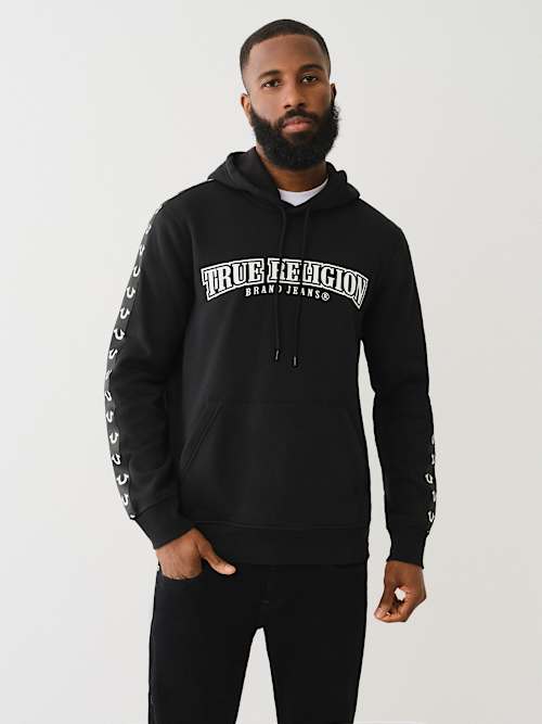 LOGO TAPE TRIM HOODIE