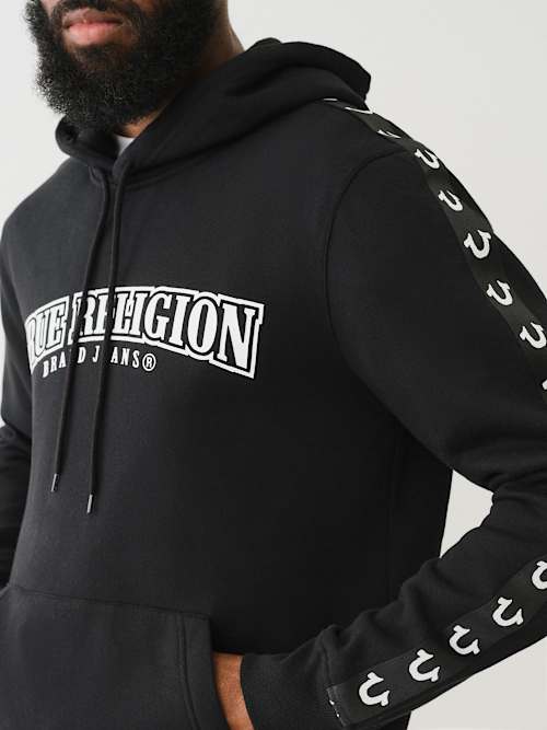 LOGO TAPE TRIM HOODIE