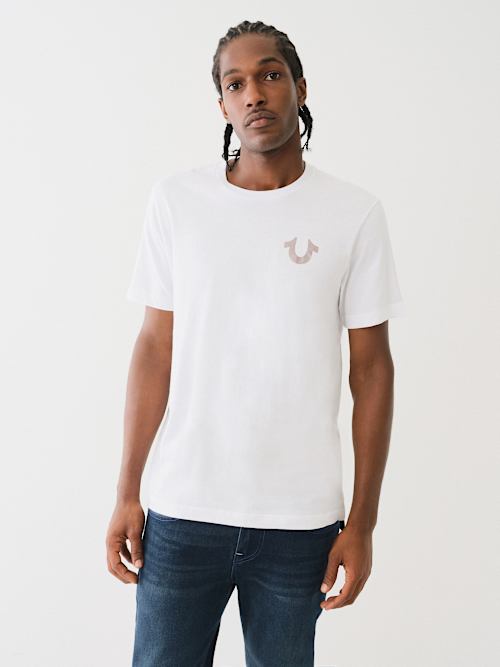 METALLIC HORSESHOE LOGO TEE