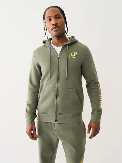 HIGH DENSITY LOGO ZIP HOODIE