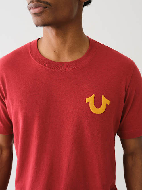 CAMISETA CON ESTAMPADO DE LOGOTIPO EN RELIEVE GASTADO