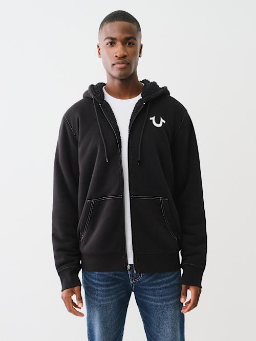 SUDADERA CON CAPUCHA Y CIERRE SHERPA Y BUDDHA