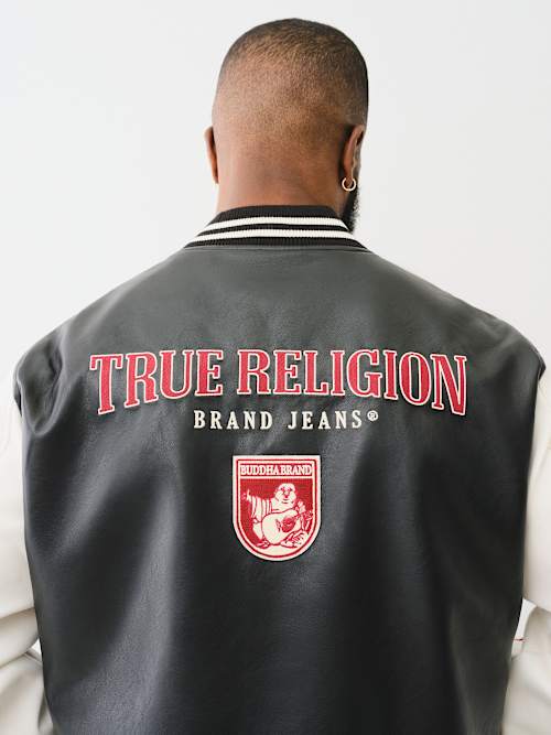 TRUE LOGO PATCH VARSITY JACKET