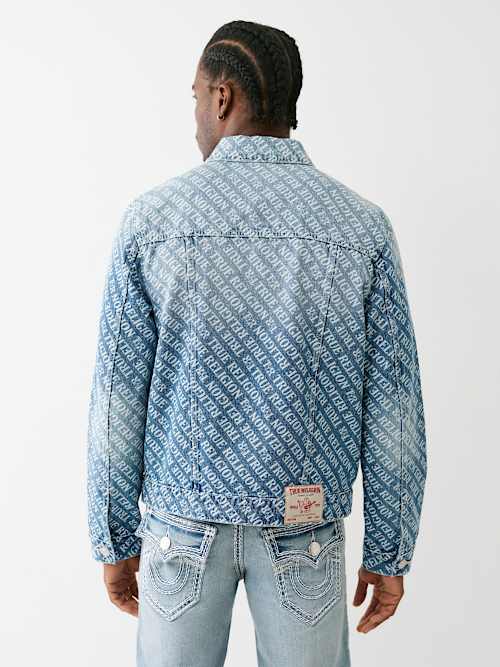ALLOVER LOGO DENIM JACKET