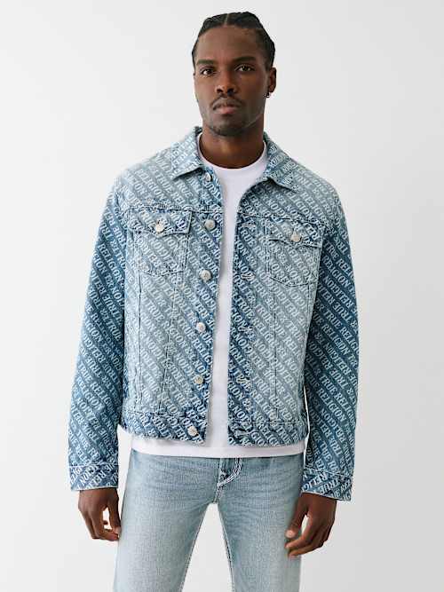 ALLOVER LOGO DENIM JACKET